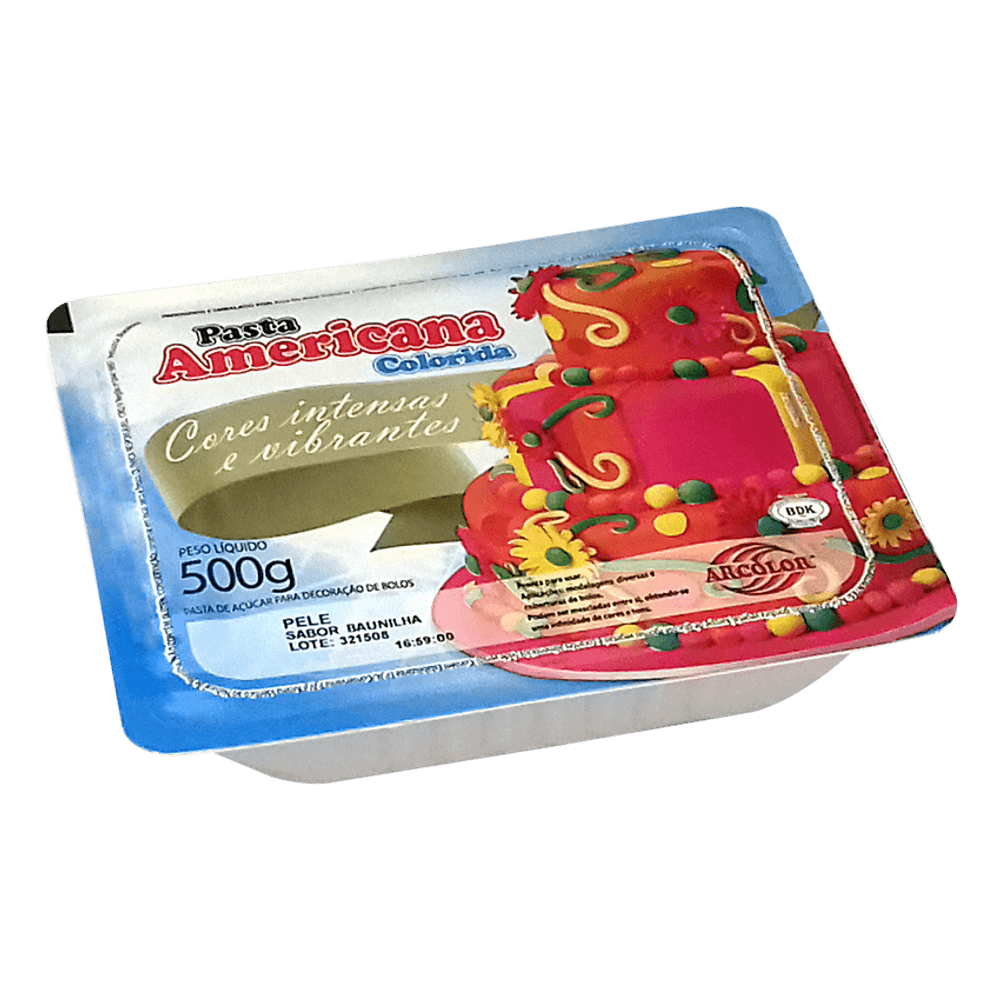 PASTA AMERICANA COLORIDA PELE 500G tb5118